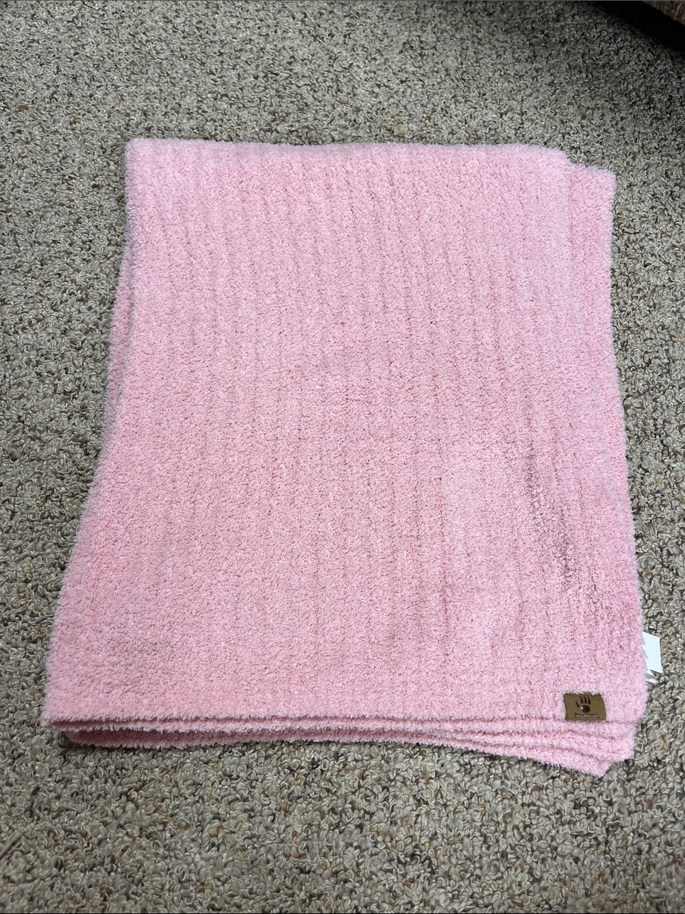 Bearpaw Soft chenille Pink Plush Throw Blanket